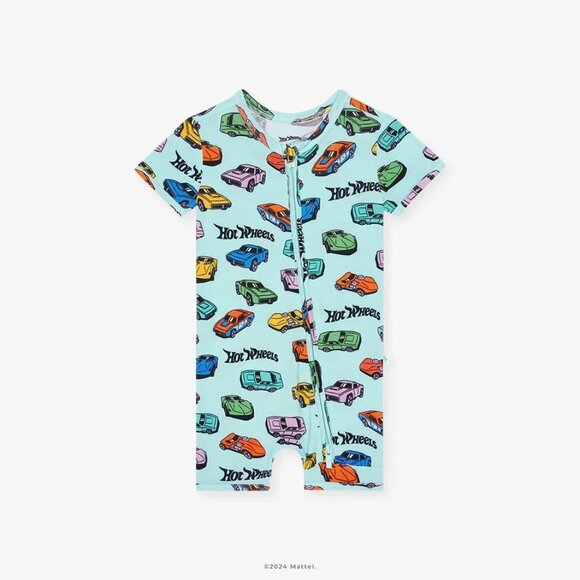 NWT Posh Peanut Boys Retro Hot‎ Wheels Zippered Shortie Size 18-24 months